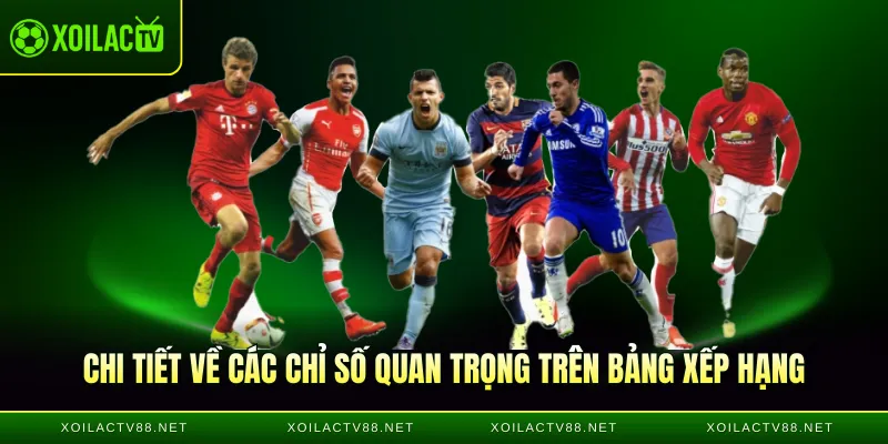 Chi tiết về các chỉ số quan trọng trên bảng xếp hạng